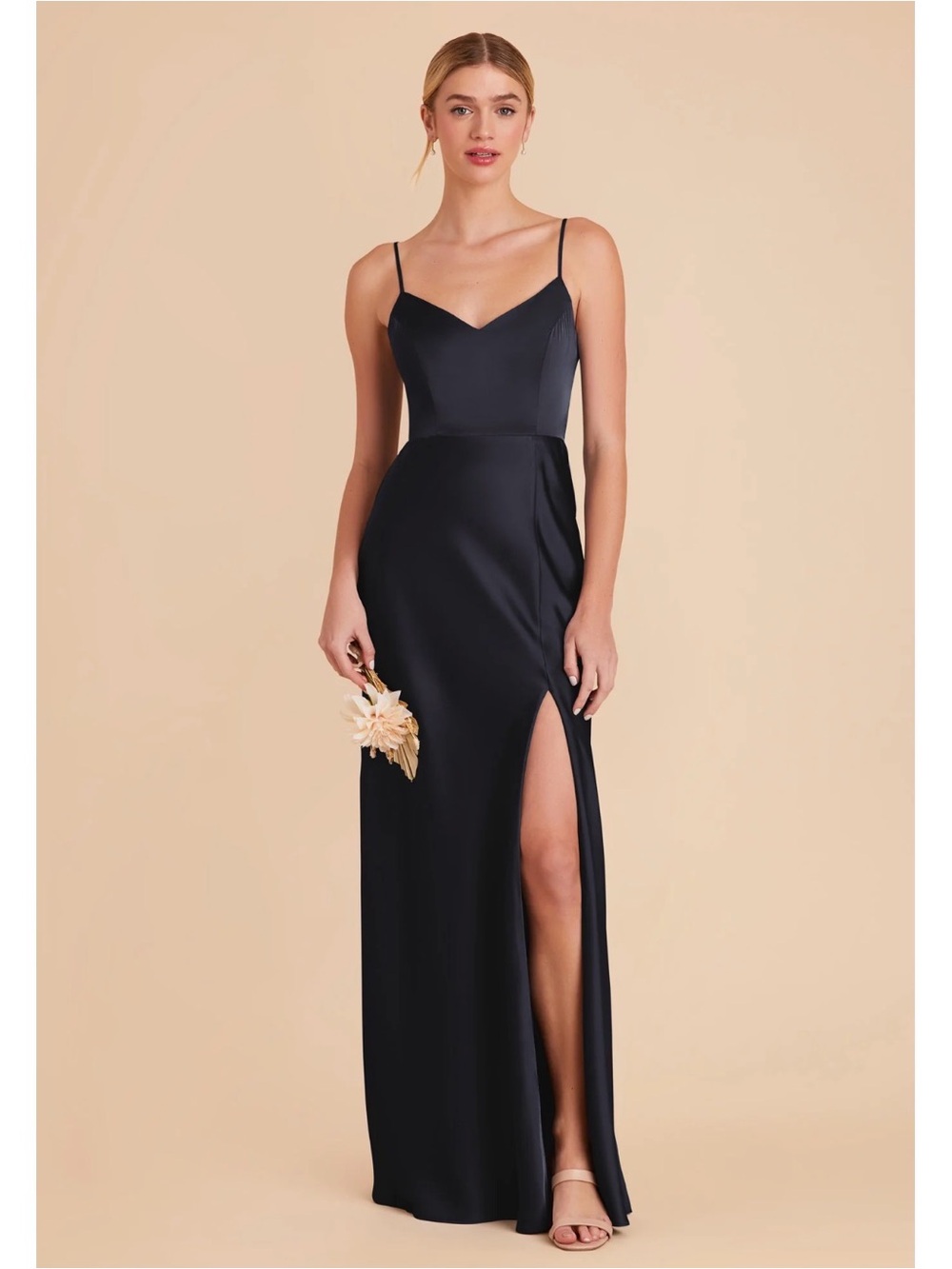 Birdy Grey NWT Jay Dress Matte Satin Navy